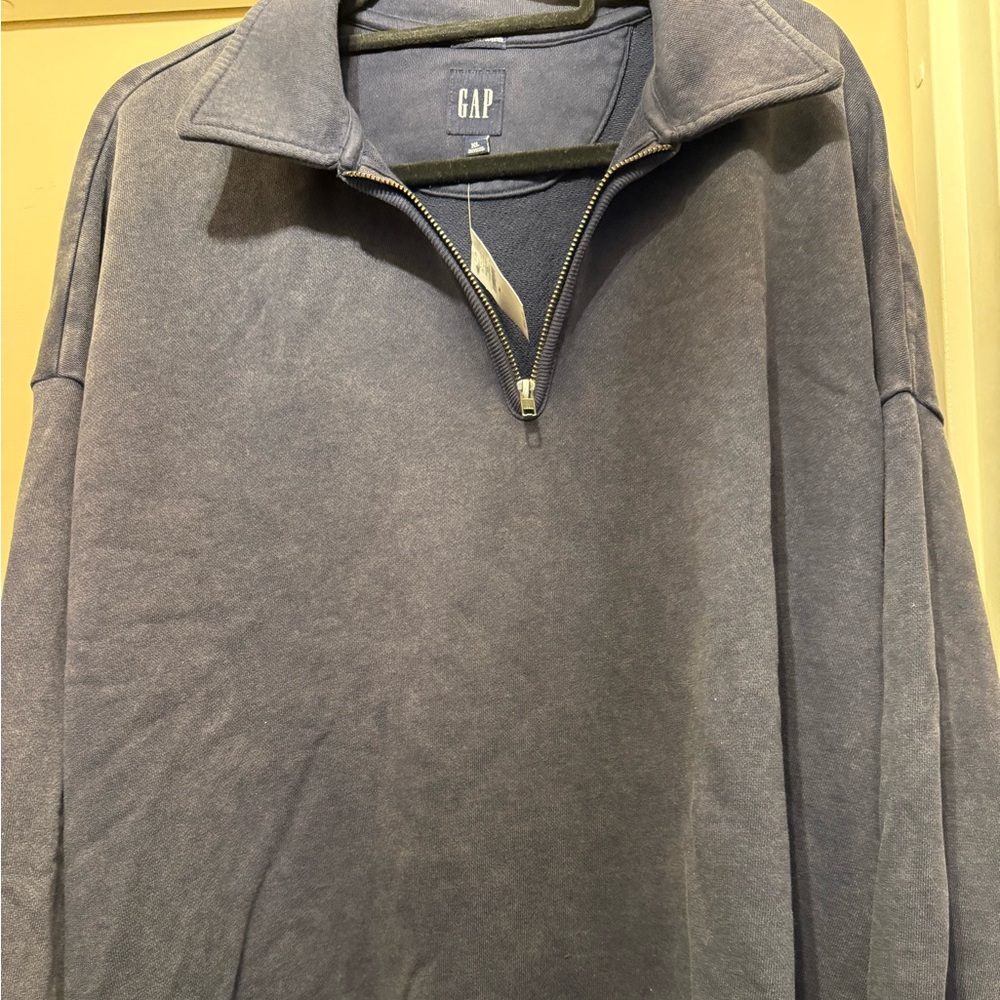 mens zipper polo sweatshit